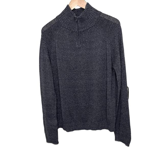 GRAMICCI Gray 1/4 Zip Mock Neck Men’s Sweater Size Medium‎ - Picture 1 of 9